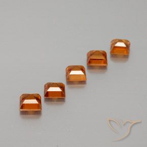 1.59 ct natürliche Mitteldunkles Orange Hessonit-Granat-Edelsteine, Quadrat, VS