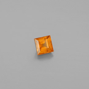 0,31 ctw natürlicher orangefarbener Hessonit, Quadrat, VS