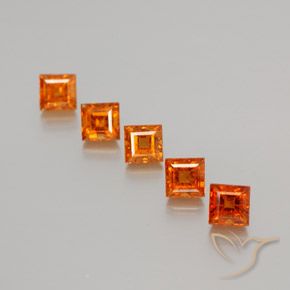 1.82 ct natürliche tieforange Hessonit-Granat-Edelsteine, Quadrat, VS