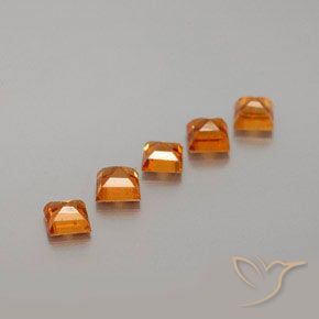 1.34 ct natürliche Gelblich-orange Hessonit-Granat-Edelsteine, Quadrat, VS