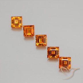 1.64 ct natürliche Mittelorange Hessonit-Granat-Edelsteine, Quadrat, VS
