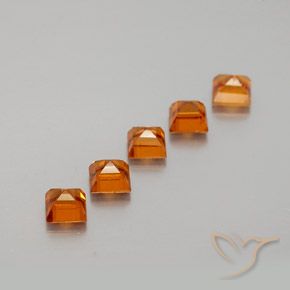 1.64 ct natürliche Mittelorange Hessonit-Granat-Edelsteine, Quadrat, VS