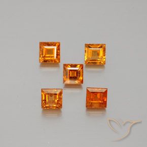 1.99ctw Natürlicher Gelblich-orange Hessonit-Granat, Quadrat, VS