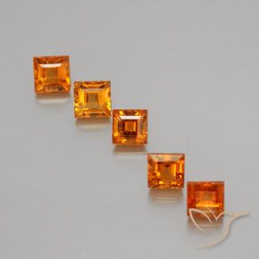 1.99 ct natürliche Gelblich-orange Hessonit-Granat-Edelsteine, Quadrat, VS