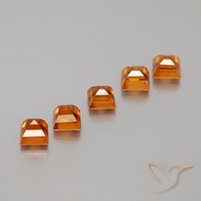 1.99 ct natürliche Gelblich-orange Hessonit-Granat-Edelsteine, Quadrat, VS