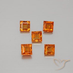 1.80ctw Natürlicher Mittelorange Hessonit-Granat, Quadrat, VS