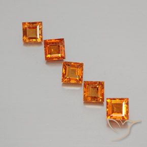 1.80 ct natürliche Mittelorange Hessonit-Granat-Edelsteine, Quadrat, VS