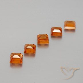 1.80 ct natürliche Mittelorange Hessonit-Granat-Edelsteine, Quadrat, VS