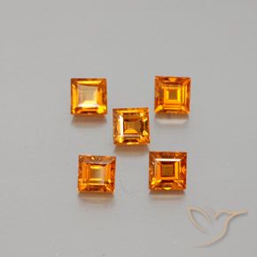 1.89ctw Natürlicher Mittelorange Hessonit-Granat, Quadrat, VS