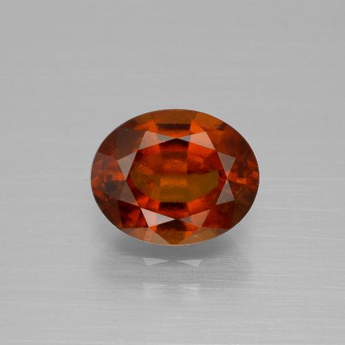 2,17 ctw natürlicher roter Hessonit, Oval Schliff, VS