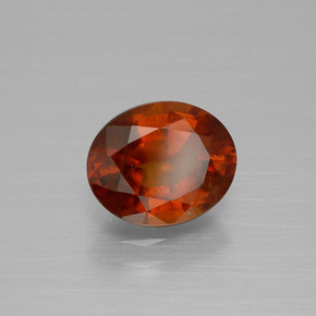 2,17 ctw natürlicher roter Hessonit, Oval Schliff, VS