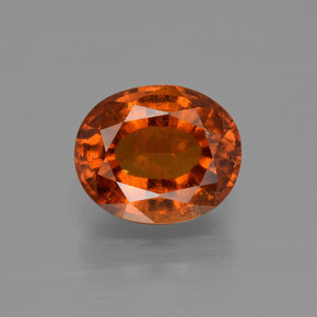 2,68 ctw natürlicher orangefarbener Hessonit, Oval Schliff, VS-SI