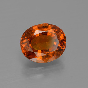 2,68 ctw natürlicher orangefarbener Hessonit, Oval Schliff, VS-SI