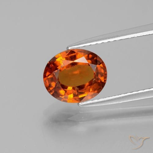 2.08ct Natürlicher tieforange Hessonit-Granat, Oval, VS-SI