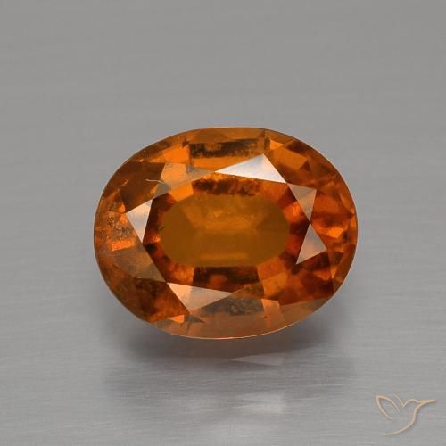 2.19ct Natürlicher Mittelorange Hessonit-Granat, Oval, VS-SI