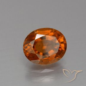 9,17 ctw natürlicher rötlich-orange Hessonit-Granat, Oval, VS-SI