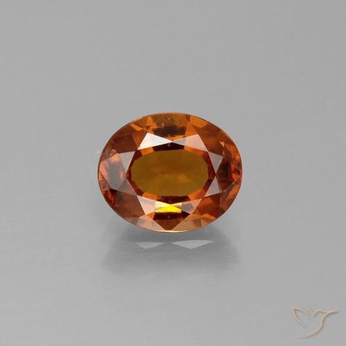 1.67ct Natürlicher rötlich-orange Hessonit-Granat, Oval, VS