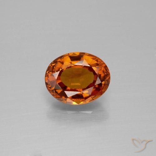 1.65ct Natürlicher Amber Orange Hessonit-Granat, Oval, VS-SI