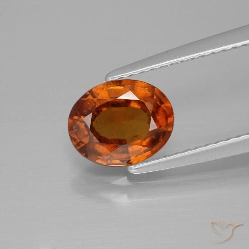 1.65ct Natürlicher tieforange Hessonit-Granat, Oval, VS
