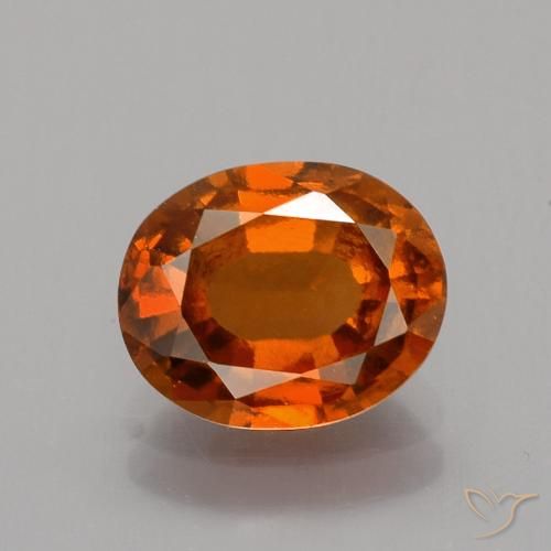 1.76ct Natürlicher rötlich-orange Hessonit-Granat, Oval, VS