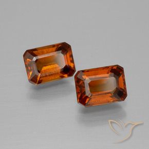 2.50 ct natürliche Mitteldunkles Orange Hessonit-Granat-Edelsteine, Oktagonschliff, VS