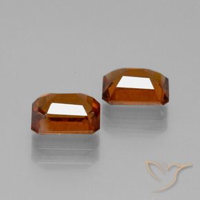 2.50 ct natürliche Mitteldunkles Orange Hessonit-Granat-Edelsteine, Oktagonschliff, VS