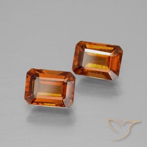 2.43 ct natürliche tieforange Hessonit-Granat-Edelsteine, Oktagonschliff, VS-SI