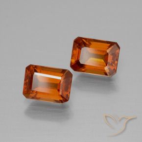 2.59 ct natürliche Mitteldunkles Orange Hessonit-Granat-Edelsteine, Oktagonschliff, VS