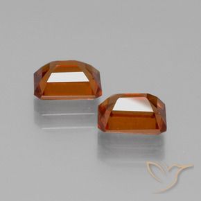 2.59 ct natürliche Mitteldunkles Orange Hessonit-Granat-Edelsteine, Oktagonschliff, VS
