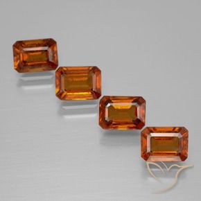 5.00 ct natürliche Mittelorange Hessonit-Granat-Edelsteine, Oktagonschliff, VS