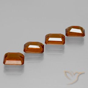 5.00 ct natürliche Mittelorange Hessonit-Granat-Edelsteine, Oktagonschliff, VS