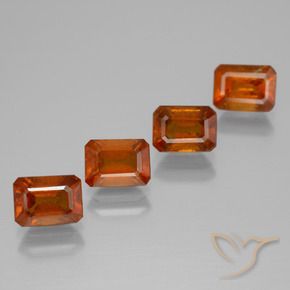 5.05 ct natürliche Mittelorange Hessonit-Granat-Edelsteine, Oktagonschliff, VS-SI