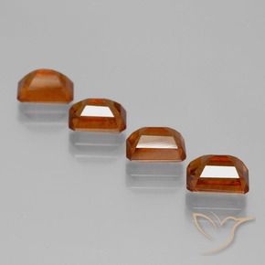 5.05 ct natürliche Mittelorange Hessonit-Granat-Edelsteine, Oktagonschliff, VS-SI