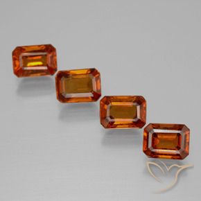 4.49 ct natürliche Mittelorange Hessonit-Granat-Edelsteine, Oktagonschliff, VS