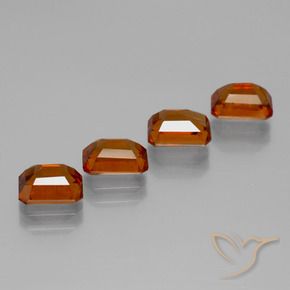 4.49 ct natürliche Mittelorange Hessonit-Granat-Edelsteine, Oktagonschliff, VS