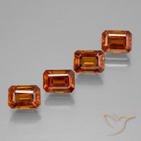 4.86 ct natürliche Mittelorange Hessonit-Granat-Edelsteine, Oktagonschliff, VS