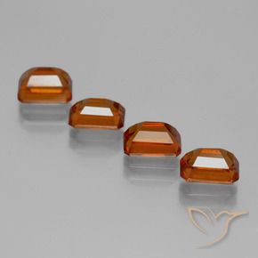 4.86 ct natürliche Mittelorange Hessonit-Granat-Edelsteine, Oktagonschliff, VS
