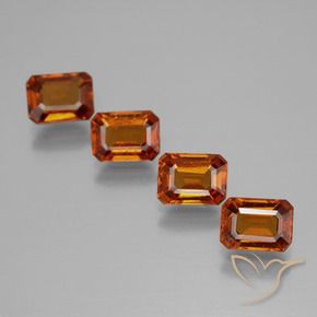 4.35 ct natürliche Mittelorange Hessonit-Granat-Edelsteine, Oktagonschliff, VS