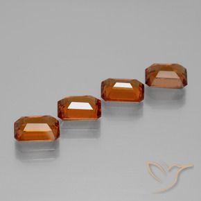 4.35 ct natürliche Mittelorange Hessonit-Granat-Edelsteine, Oktagonschliff, VS