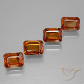 5.07 ct natürliche Mittelorange Hessonit-Granat-Edelsteine, Oktagonschliff, VS