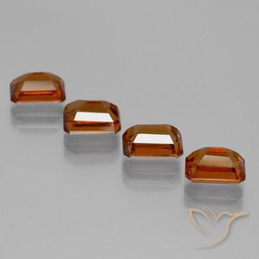 5.07 ct natürliche Mittelorange Hessonit-Granat-Edelsteine, Oktagonschliff, VS