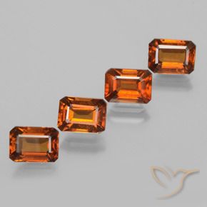 4.86 ct natürliche Mittelorange Hessonit-Granat-Edelsteine, Oktagonschliff, VS-SI