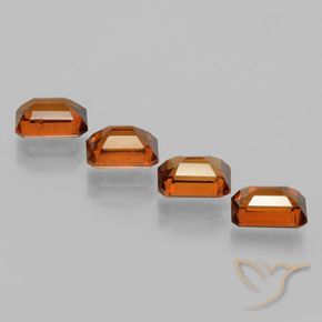 4.86 ct natürliche Mittelorange Hessonit-Granat-Edelsteine, Oktagonschliff, VS-SI