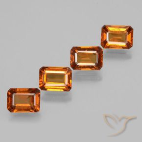 4.14 ct natürliche Mittelorange Hessonit-Granat-Edelsteine, Oktagonschliff, VS
