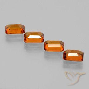 4.14 ct natürliche Mittelorange Hessonit-Granat-Edelsteine, Oktagonschliff, VS
