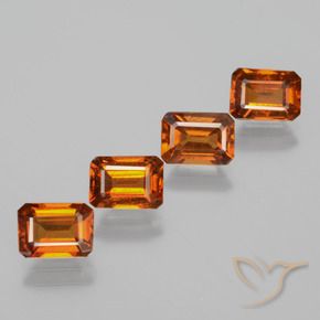 4.91 ct natürliche Mittelorange Hessonit-Granat-Edelsteine, Oktagonschliff, VS