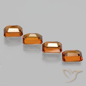 4.91 ct natürliche Mittelorange Hessonit-Granat-Edelsteine, Oktagonschliff, VS