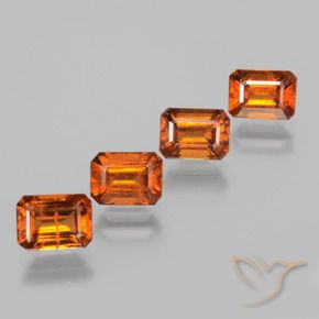 4.82 ct natürliche Mittelorange Hessonit-Granat-Edelsteine, Oktagonschliff, VS-SI