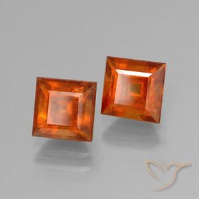3.05 ct natürliche Mittelorange Hessonit-Granat-Edelsteine, Quadrat, VS-SI