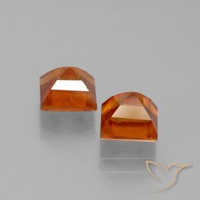 3.05 ct natürliche Mittelorange Hessonit-Granat-Edelsteine, Quadrat, VS-SI